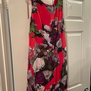 Nanette Lepore pink floral crepe dress